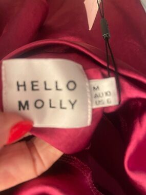 Hello Molly Satin Dress in Fuchsia Pink